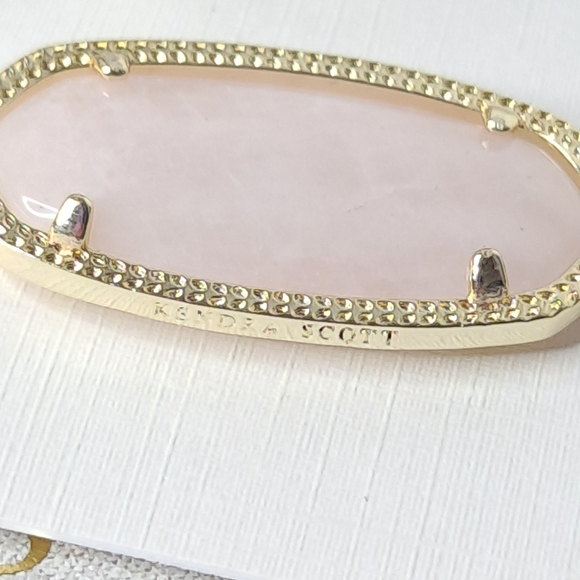 KENDRA Scott Ella Gold with Rose Quartz NWT NEW Gift Love Care Feminine - Picture 10 of 12